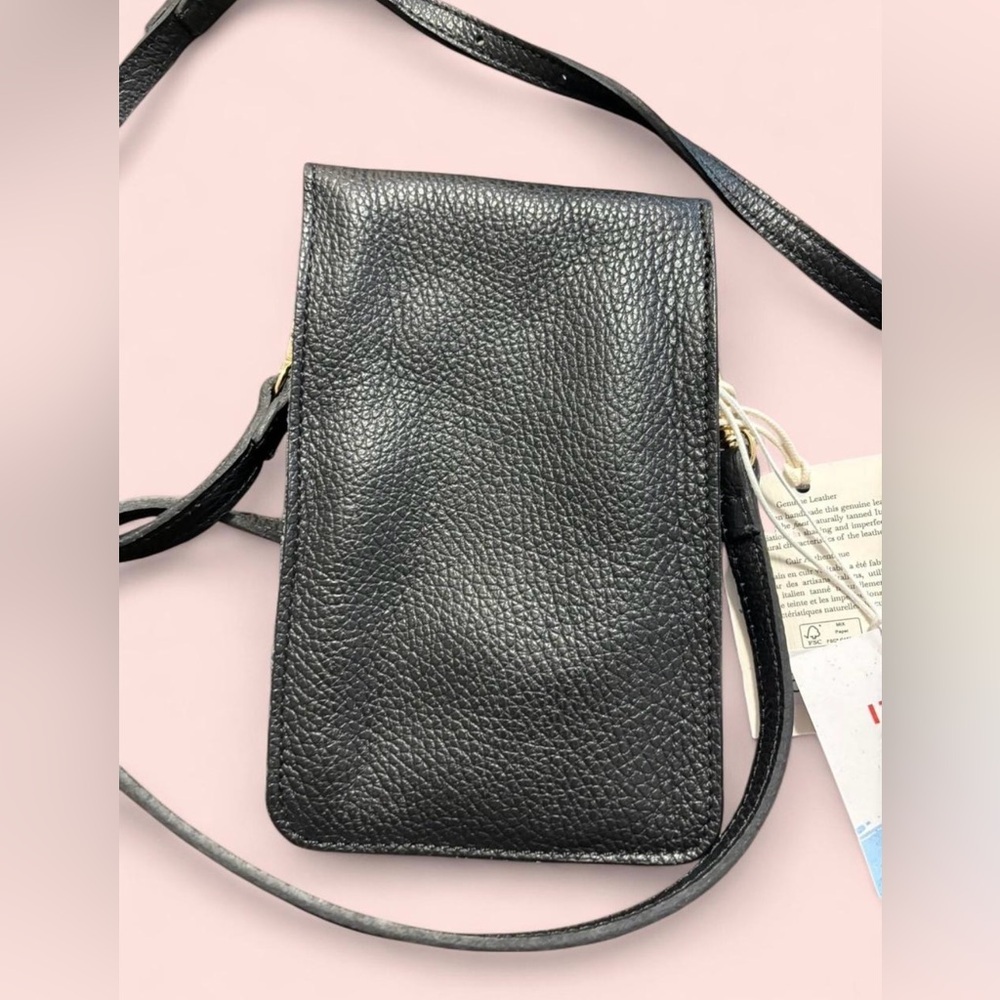 Black Genuine Leather Crossbody Bag from Italy - Picture 5 of 5
